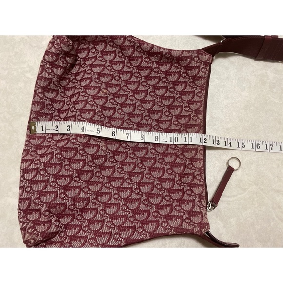 Christian Dior Burgundy Monogram Trotter Messenger Bag - Picture 12 of 16
